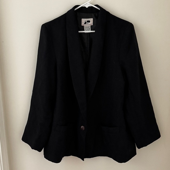 JP Collections Other - JP Collections Black Blazer, Size 18, Shawl Collar, Classic One-Button Style